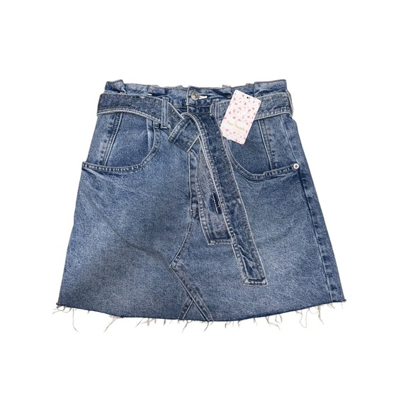 Free People East of Eden Denim Mini Skirt – Size 24 - Picture 3 of 8